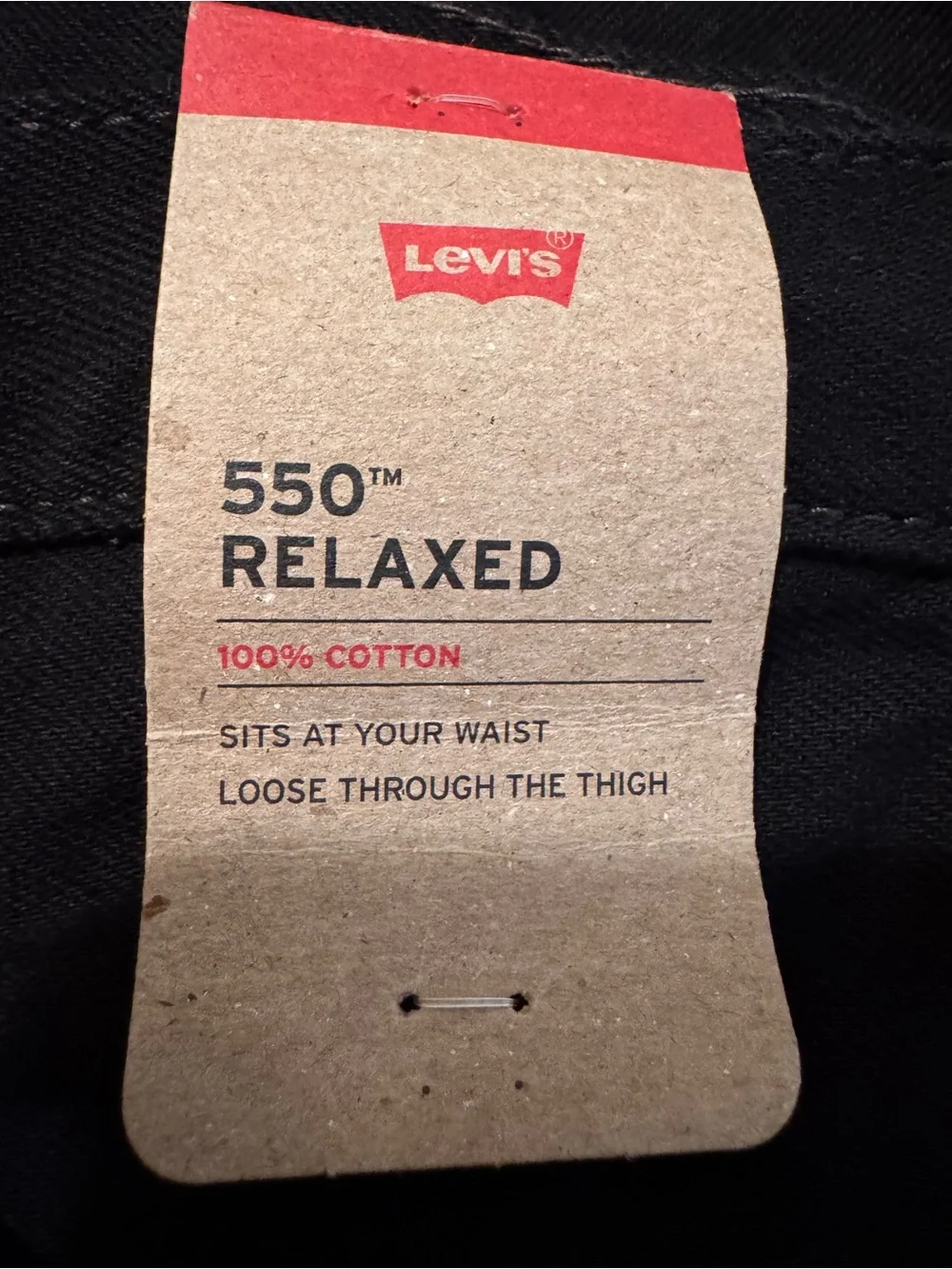 Levis 550 Relaxed Jeans Mens 30x30 NWT Black 100% Cotton No Stretch Denim